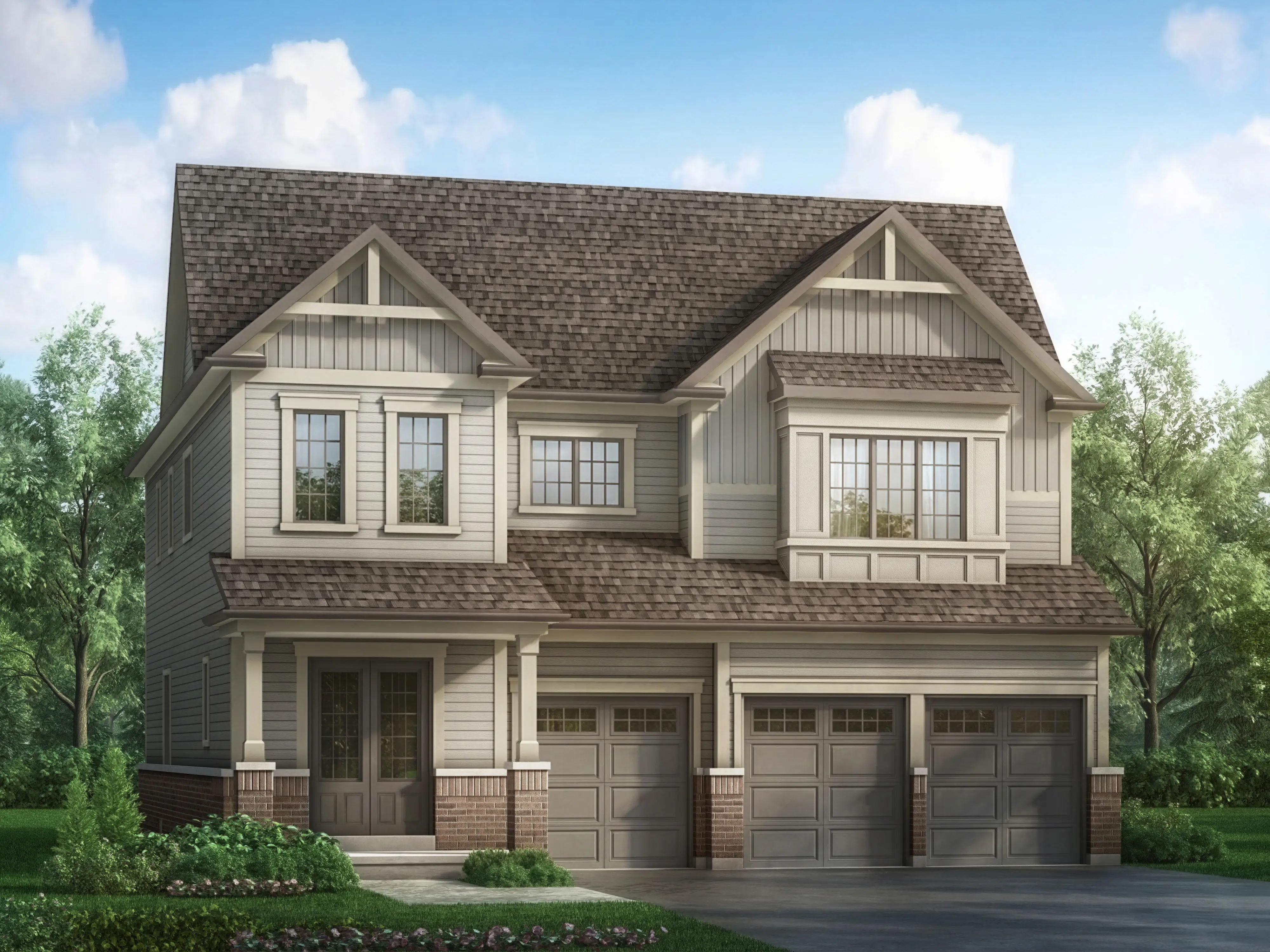Greenpark 50' single detached home — Lagoon Series elevation